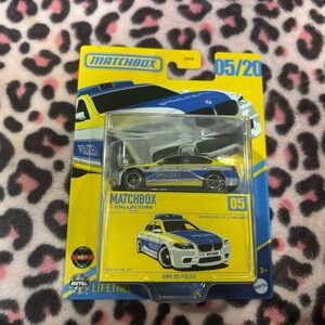 Match BMW M5 Police Toy Car - Blue and White